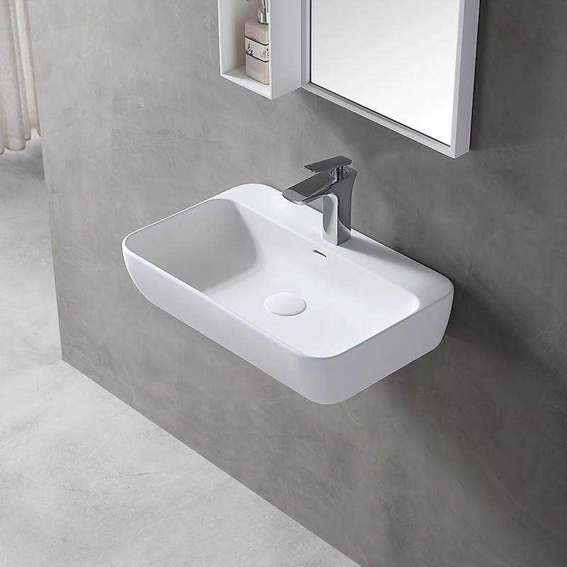 Wholesale High End Quality Colorful Solid Surface Wall Hung Wash Basin TW-G201