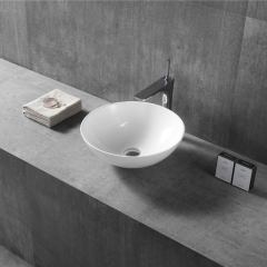 Factory Wholesale Round Above Counter Top Resin Stone Wash Basin XA-A26