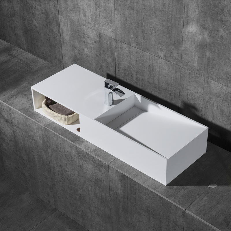 Wholesale Price Rectangle Above Counter Top Sink & Wall Hung Single Wash Basin XA-G06L/R