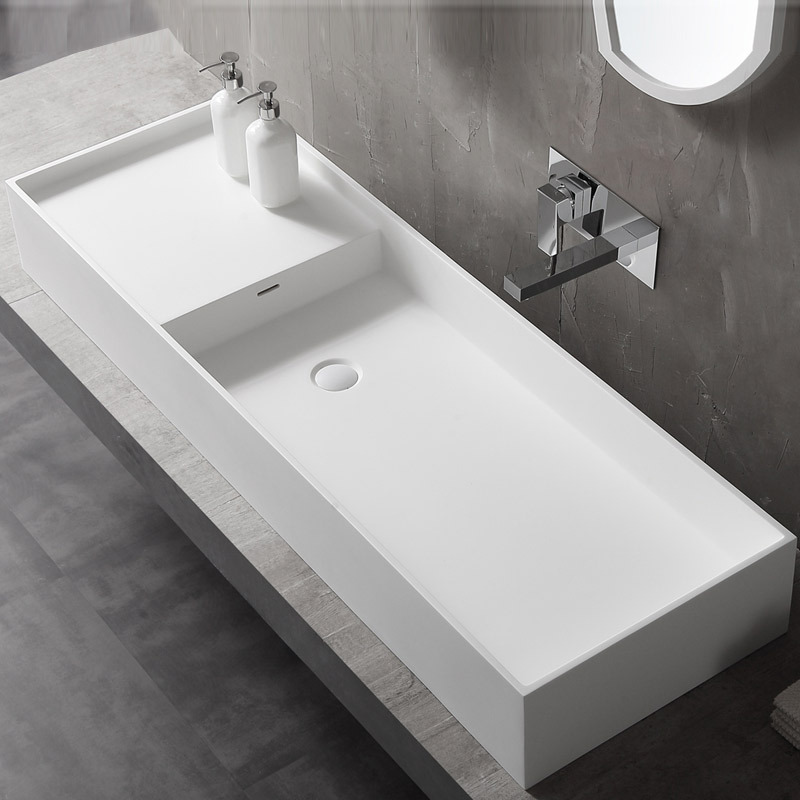 Wholesale Fashion Rectangle Counter Top Sink & Wall Hung Single Wash Basin XA-G30
