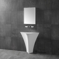 Wholesale Fashion Triangle Freestanding Artificial Stone Wash Hand Basin XA-Z10