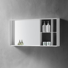 Hochwertiger, einzigartiger Design-Wand-Badezimmerspiegel im Großhandel mit Regalschrank XA-M08