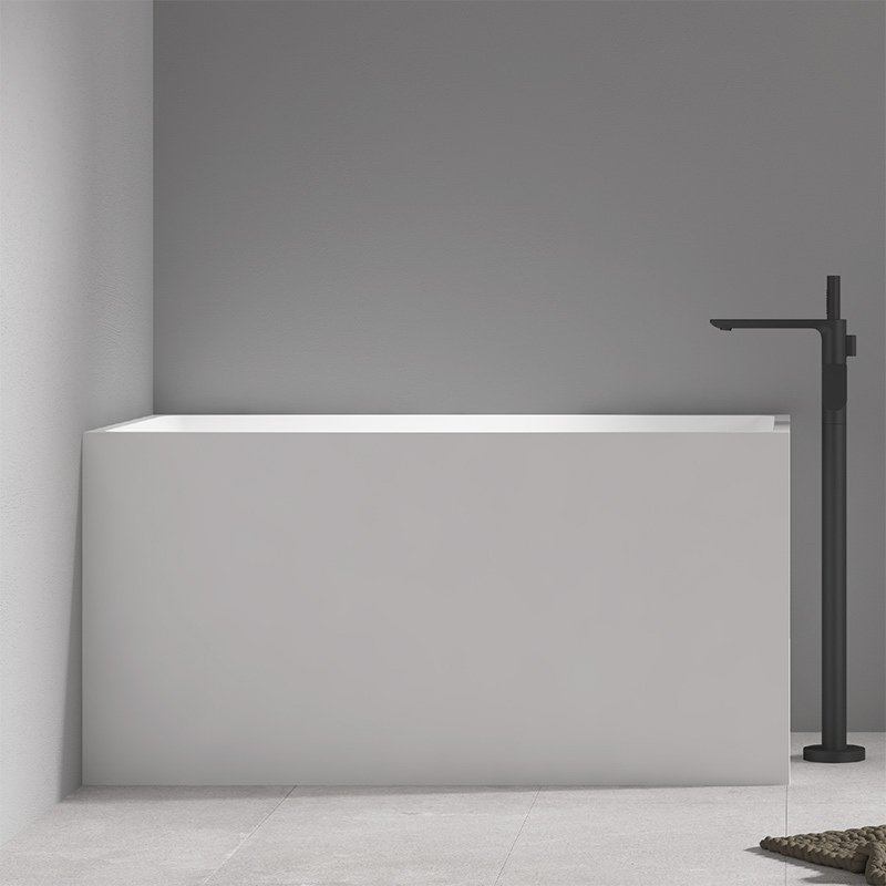 Beliebte Großhandels-Designer-Rechteck-Eckbadewanne aus japanischem Acryl mit integriertem Sitz XA-155