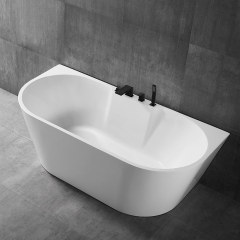 Wholesale High End Quality Oval Back To Wall Freestanding Acrylic Bathtub TW-6691