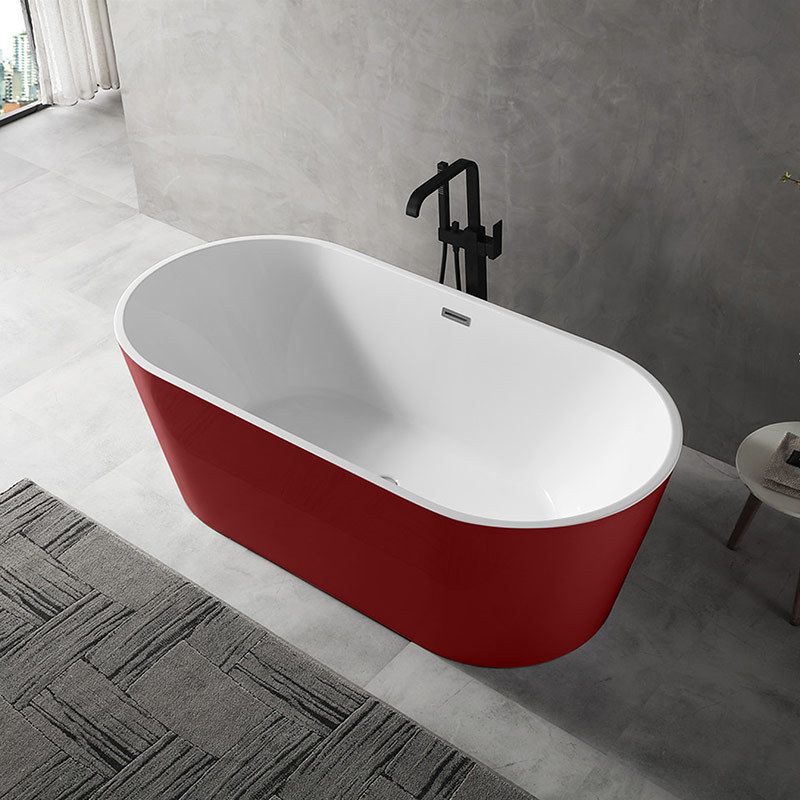 Großhandelspreis Bunte freistehende ovale OEM-Acrylbadewanne XA-111