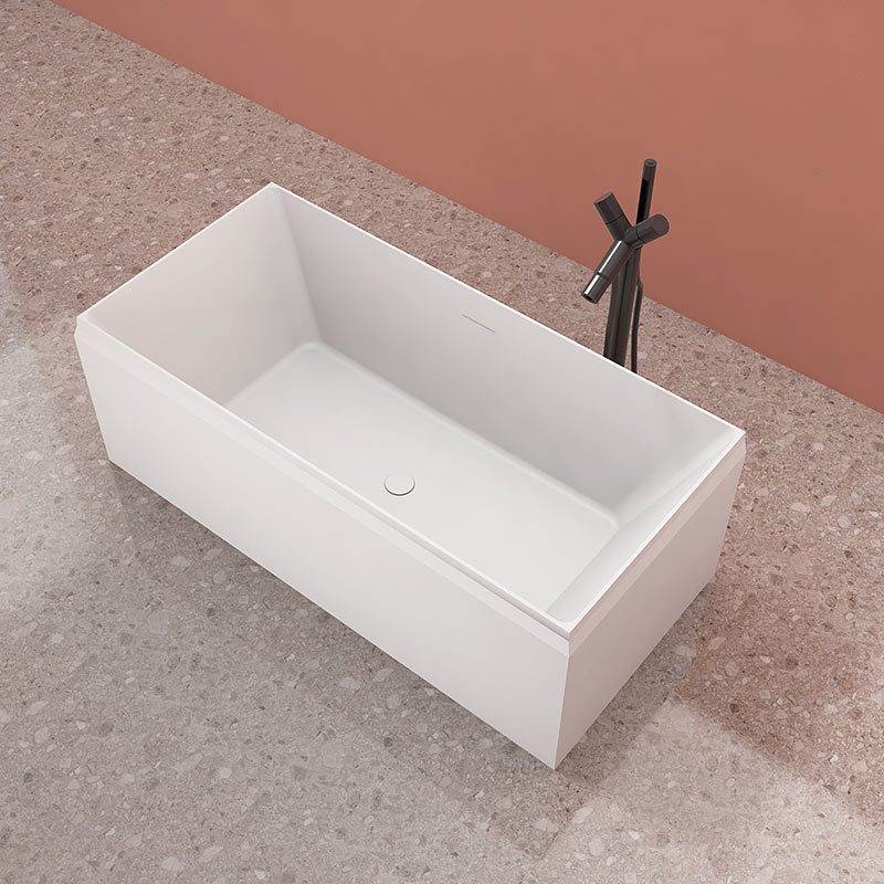 Rectangle Freestanding Artificial Stone Solid Surface Bathtub TW-8635