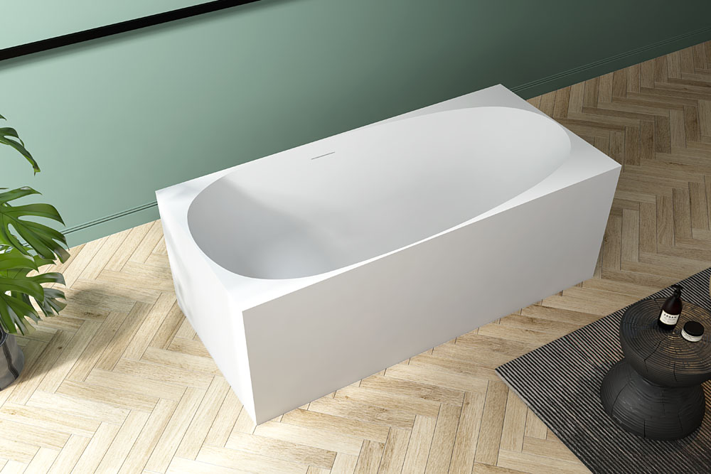 Rectangle Back To Wall Freestanding Acrylic Bathtub TW-7621