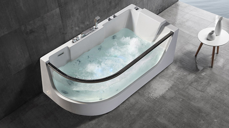 Corner Freestanding Whirlpool Massage Function Acrylic Bathtubs XA-036