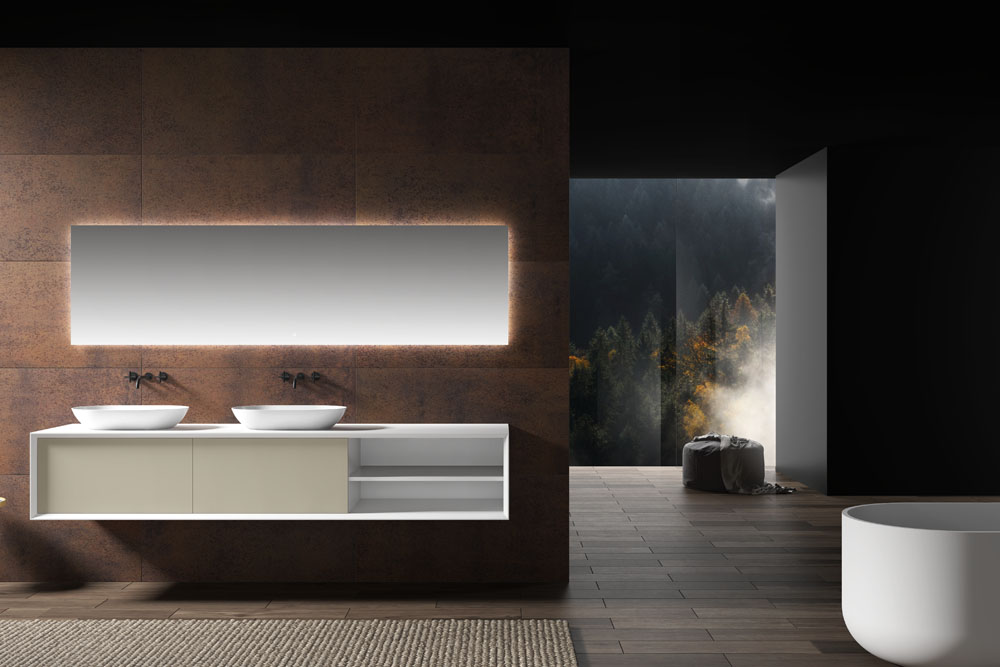 The bathroom cabinet is no longer single, clever storage makes the bathroom more refined