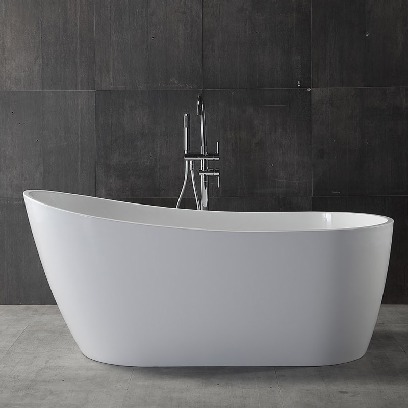 Modern Soaking Oval Freestanding Acrylic Bathtub XA-128