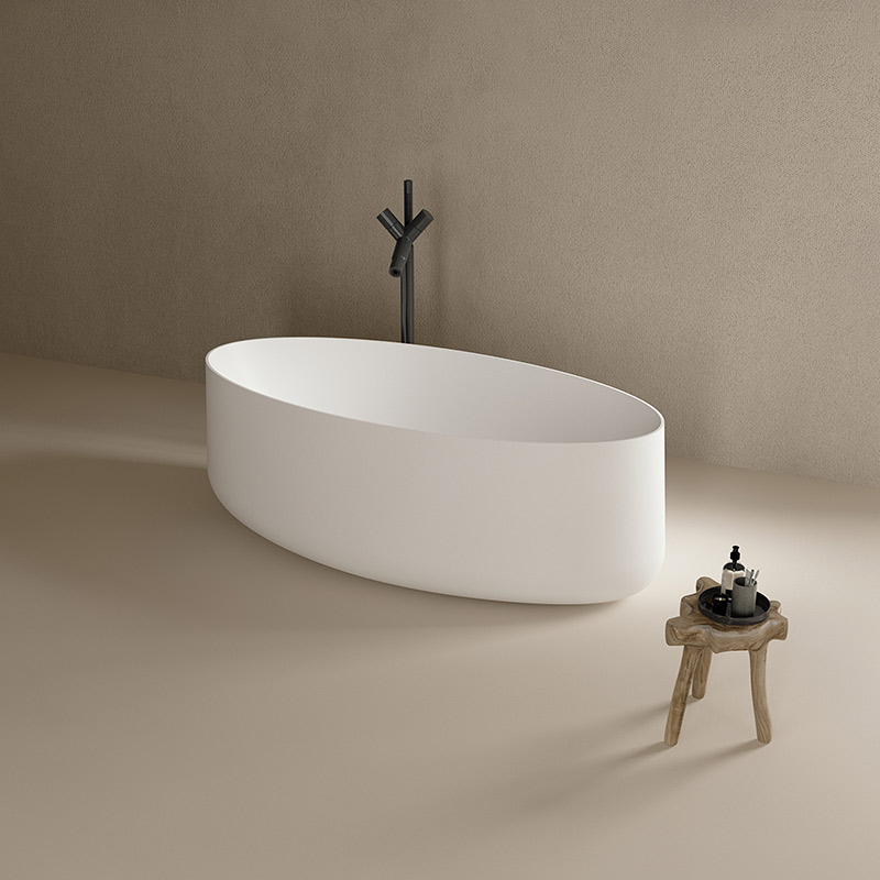 Oval Freestanding Artificial Stone Solid Surface Bathtub TW-8693