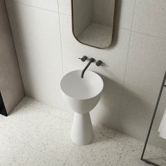Wholesale High End Quality Round Freestanding Pedestal Sink Bathroom Wash Basin TW-Z361