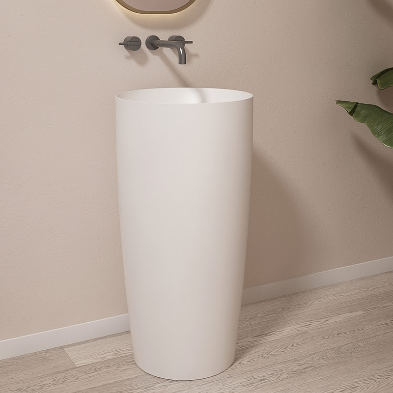 Wholesale High End Quality Round Freestanding Pedestal Sink Bathroom Wash Basin TW-Z212