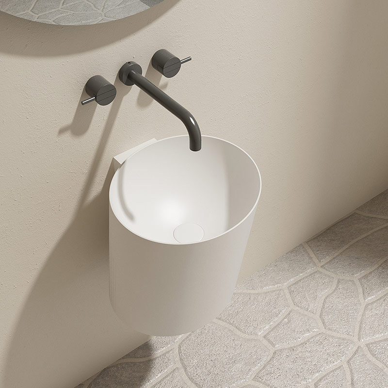 Exporter Round Pedestal Sink Wall Mounted Wash Basin TW-Z509