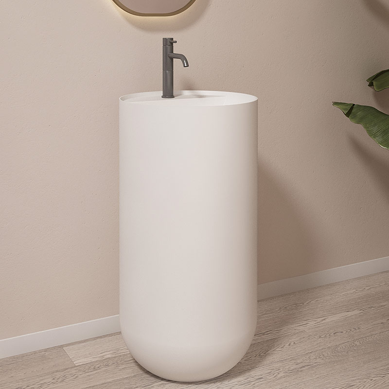 Wholesale Fashion Round Freestanding Pedestal Sink Bathroom Wash Basin TW-Z217