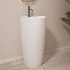 Hot Style Wholesale Round Freestanding Pedestal Sink Bathroom Wash Basin TW-Z213