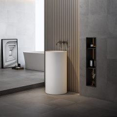 Supplier Round Freestanding Pedestal Sink Bathroom Wash Basin TW-Z205