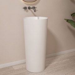 Wholesale Price Round Freestanding Pedestal Sink Bathroom Wash Basin TW-Z215