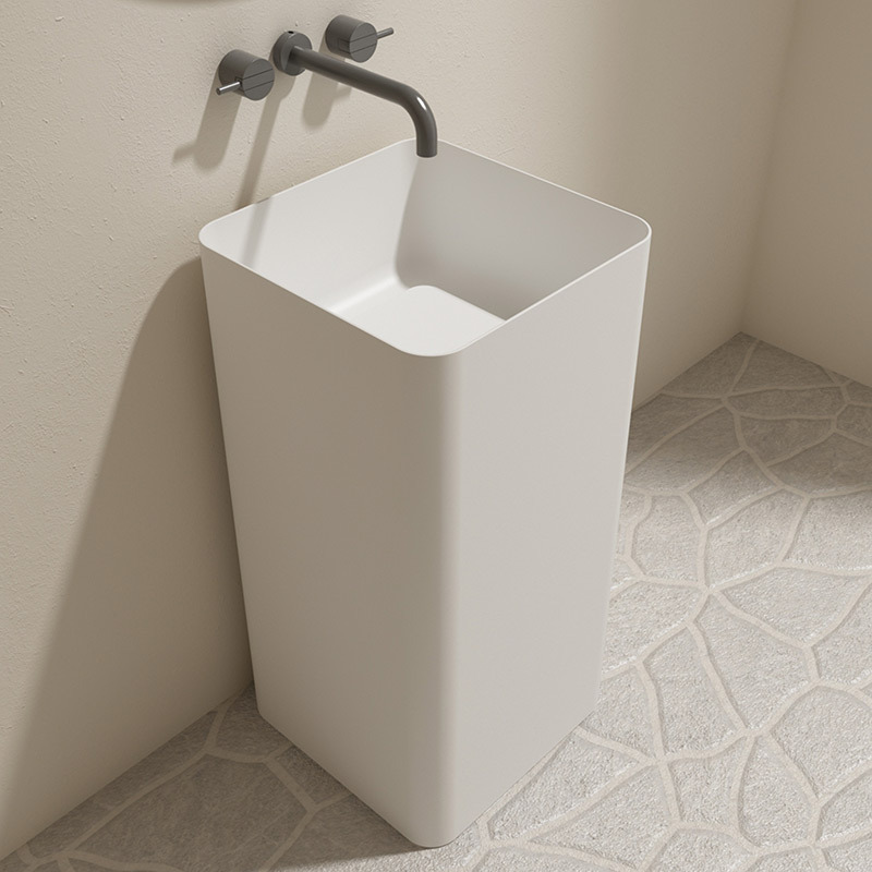 Quality Wholesale Unique Design Square Freestanding Pedestal Sink Bathroom Wash Basin TW-Z239