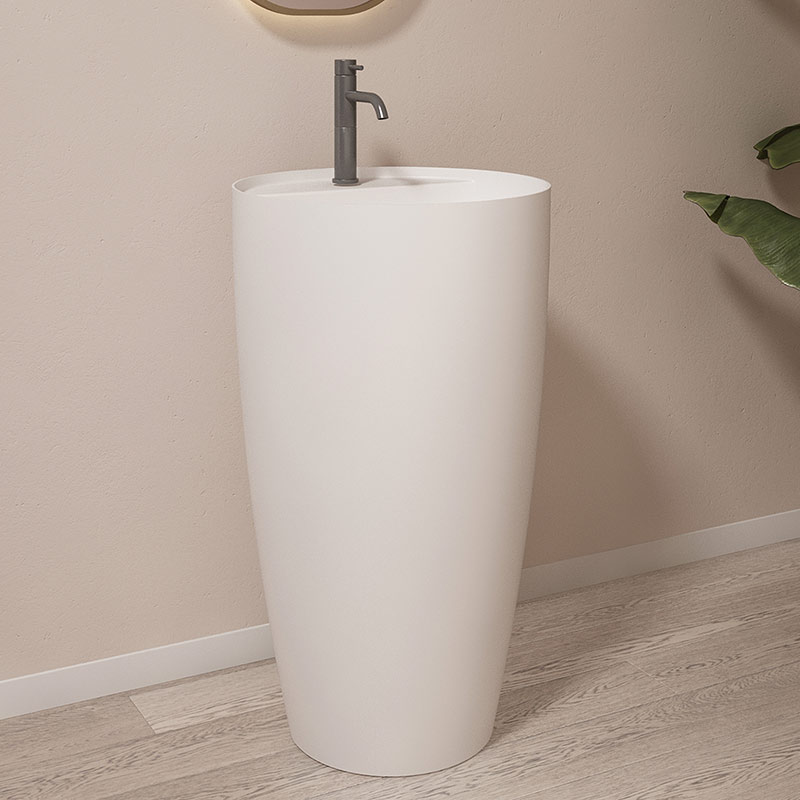 China Wholesale Factory Round Freestanding Pedestal Bathroom Wash Basin TW-Z216