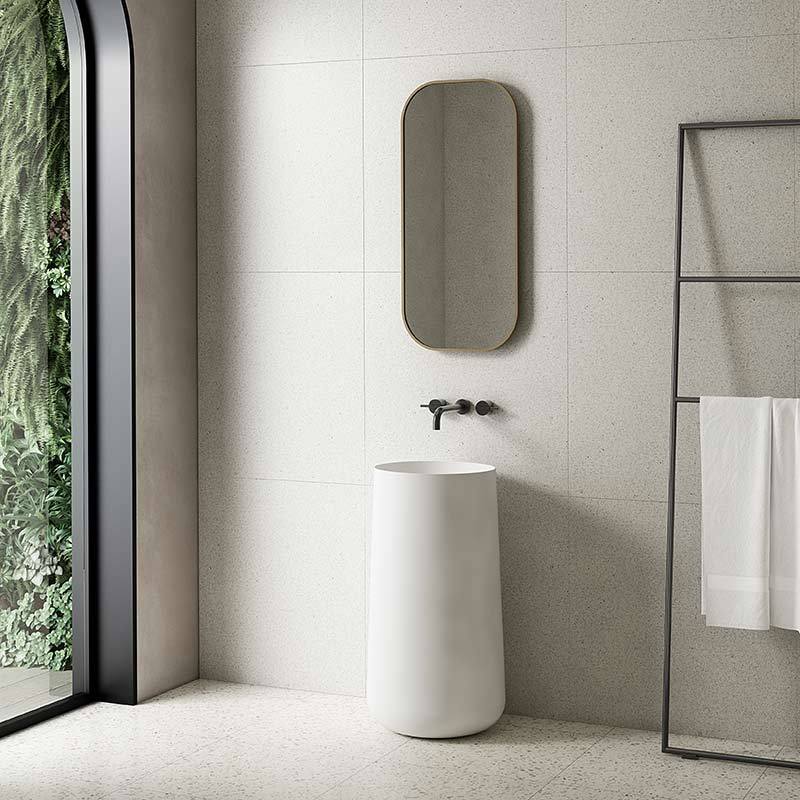 China Wholesale Factory Round Freestanding Pedestal Sink Bathroom Wash Basin TW-Z355