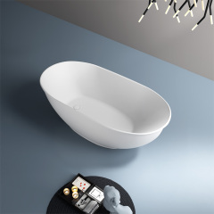 Hot Style Wholesale Oval Freestanding Artificial Stone Bathtub TW-8651