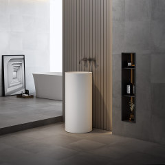 Popular Wholesale Designer Round Freestanding Pedestal Bathroom Wash Basin TW-Z201