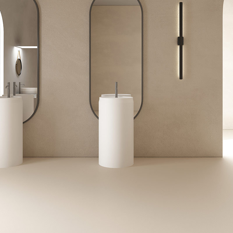 Popular Wholesale Designer Round Freestanding Pedestal Sink Bathroom Wash Basin TW-8639ZA
