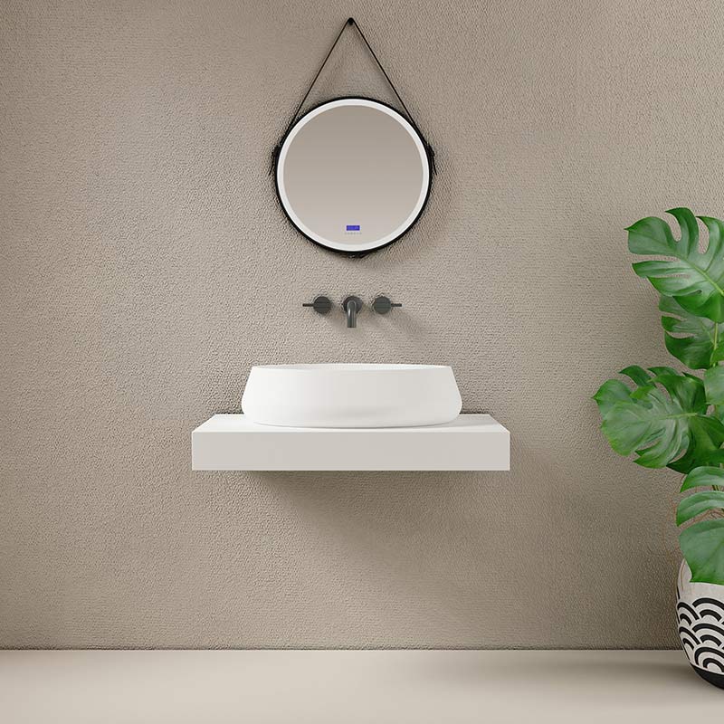 Factory Supply Quality Assurance Oval Above Counter Top Corian Wash Basin TW-8693A