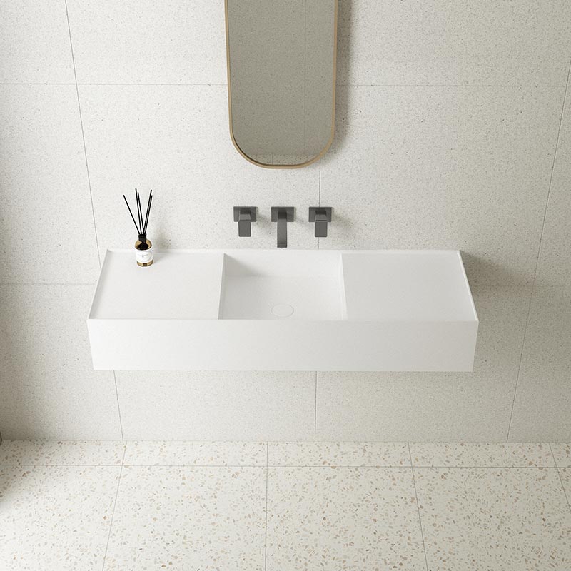 Supplier Wall-Mount Hung Artificial Stone Wash Basin Single Bathroom Sink TW-G816