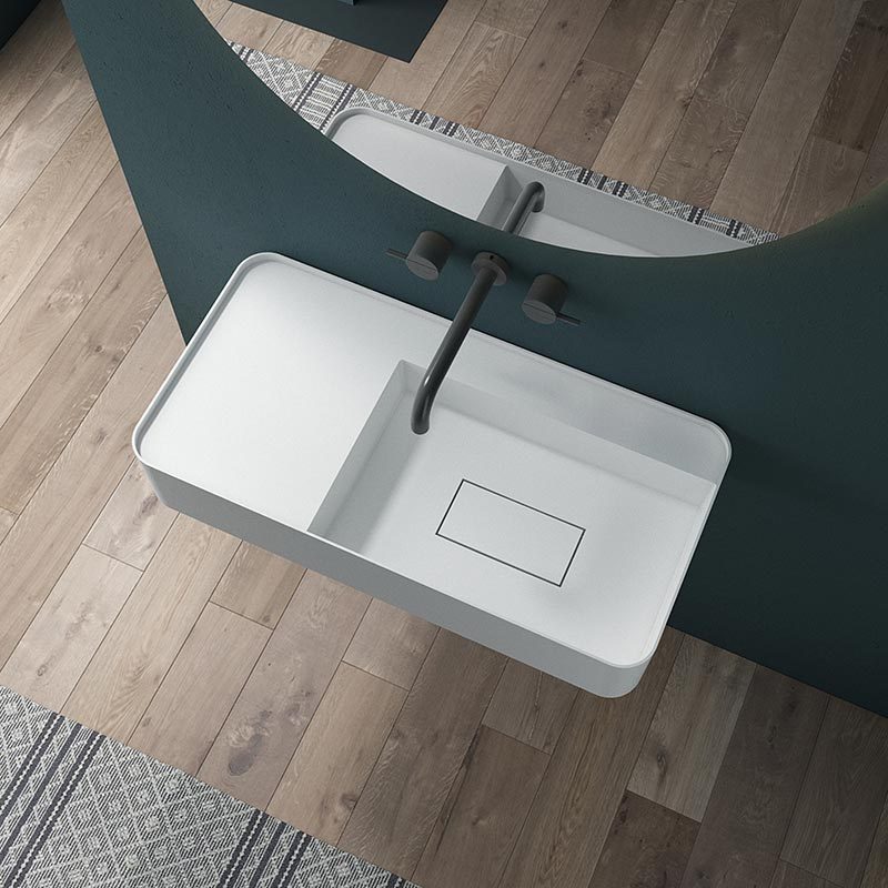 Popular Wholesale Designer Wall-Mount Hung Artificial Stone Wash Basin Single Bathroom Sink TW-G822