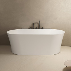 Wholesale Price Back To Wall Freestanding Solid Surface Bathtub TW-8620