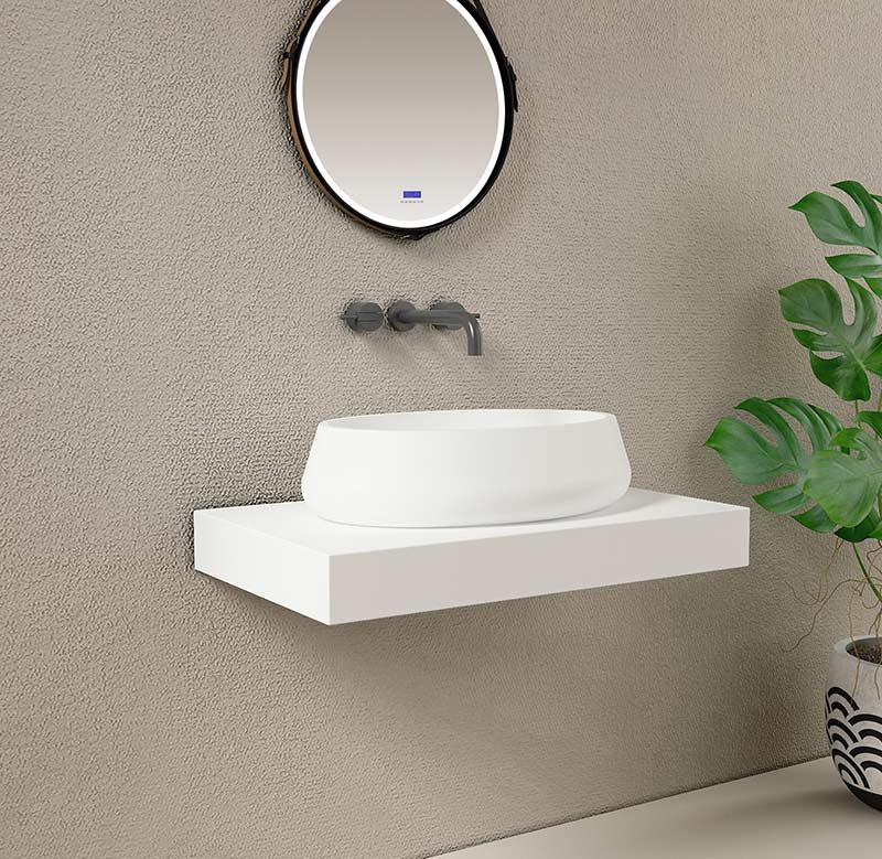 Factory Supply Quality Assurance Oval Above Counter Top Corian Wash Basin TW-8693A