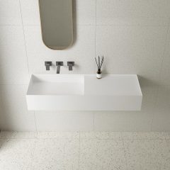 Manufacturer Wall-Mount Hung Artificial Stone Wash Basin Single Bathroom Sink TW-G812