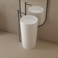 Hot Style Wholesale Round Freestanding Pedestal Sink Bathroom Wash Basin TW-8639Z