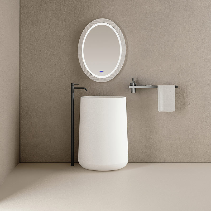 Wholesale Price Oval Freestanding Pedestal Bathroom Wash Basin TW-8693Z