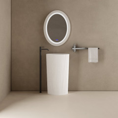 Quality Wholesale Unique Design Oval Freestanding Pedestal Fluted Sink TW-8687Z