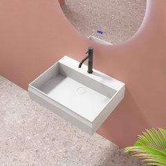 Exporter Freestanding Artificial Stone Bathtub & Bathroom Sink Rectangle Complete Set TW-8635 Series