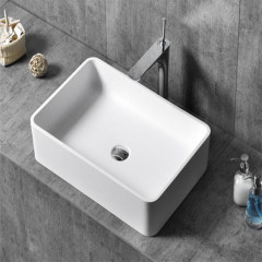 Manufacturer Rectangle Above Counter Top Solid Surface Bathroom Sink XA-A30