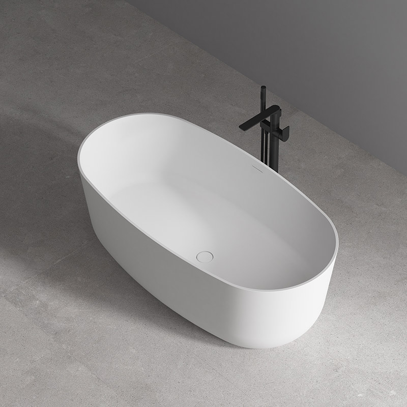 Hochwertige ovale freistehende Badewanne aus Kunststein mit einzigartigem Design im Großhandel XA-8859