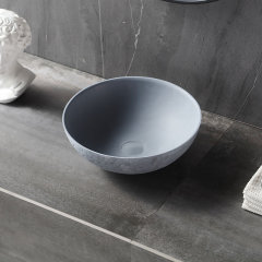 Factory Supply Quality Assurance Round Above Counter Top Artificial Stone Wash Basin XA-A21G