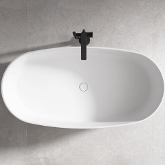 Hochwertige ovale freistehende Badewanne aus Kunststein mit einzigartigem Design im Großhandel XA-8859