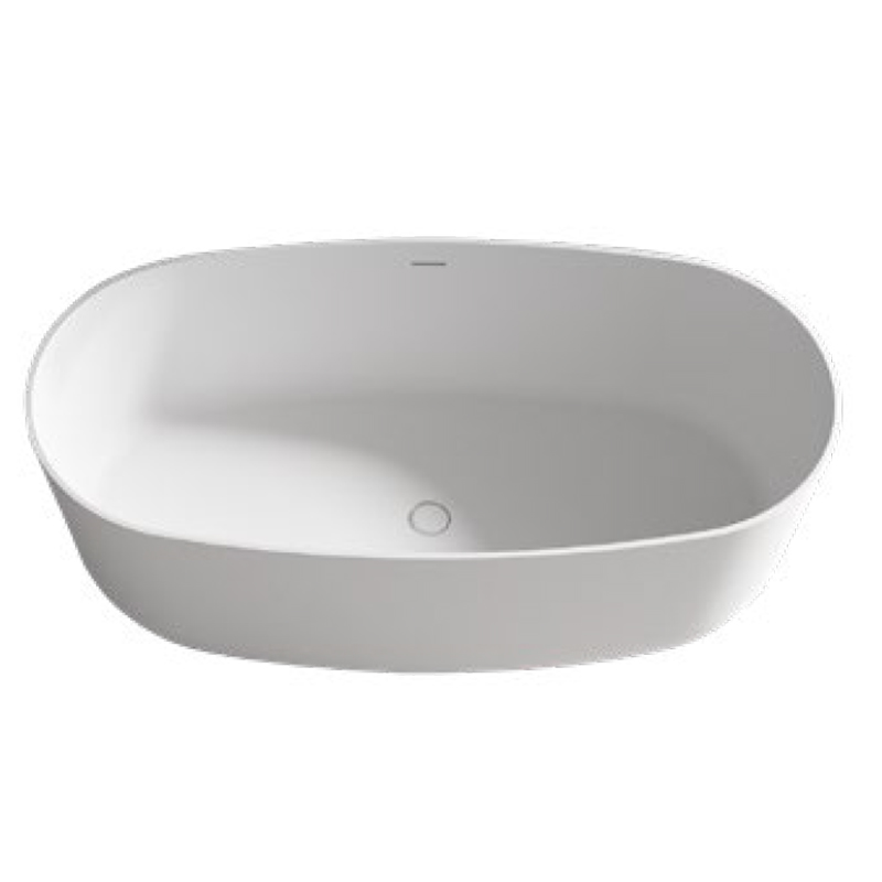 Hochwertige ovale freistehende Badewanne aus Kunststein mit einzigartigem Design im Großhandel XA-8859