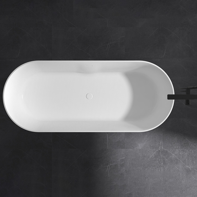 Beliebte Großhandel Designer ovale freistehende Kunststeinbadewanne XA-8862