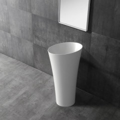 Wholesale High End Quality Round Freestanding Pedestal Bathroom Wash Basin Sink XA-Z51