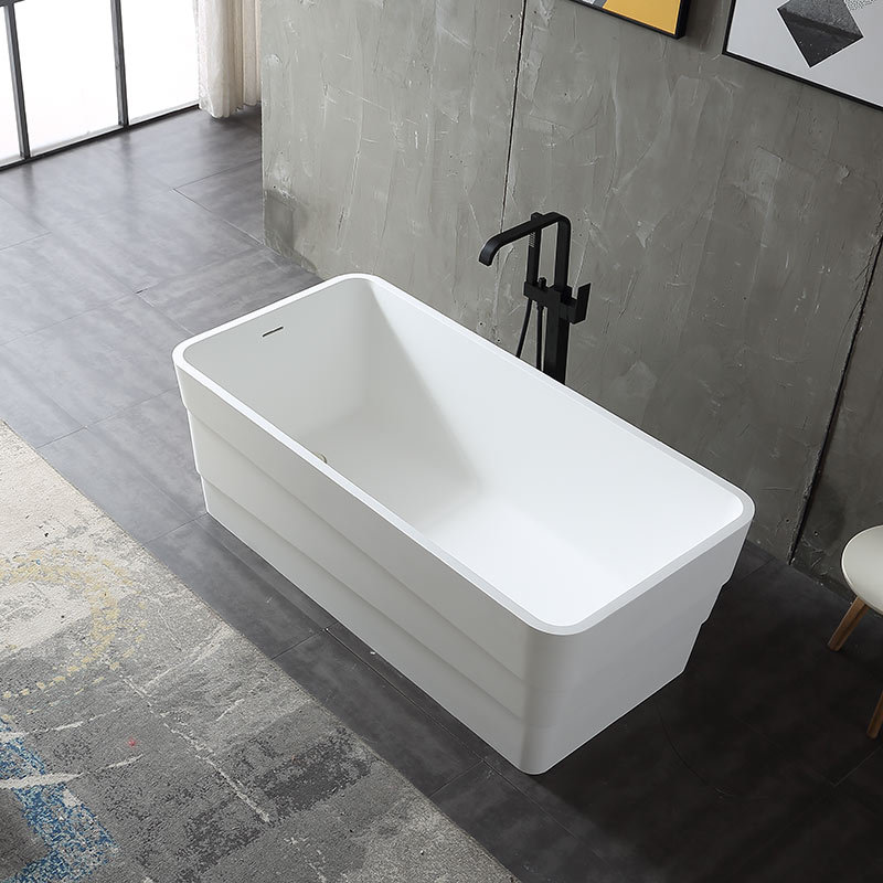 Großhandel hochwertige rechteckige freistehende Corian-Badewanne XA-8829