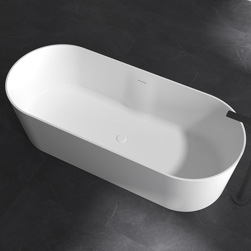 Beliebte Großhandel Designer ovale freistehende Kunststeinbadewanne XA-8862