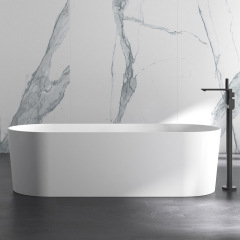 Beliebte Großhandel Designer ovale freistehende Kunststeinbadewanne XA-8862