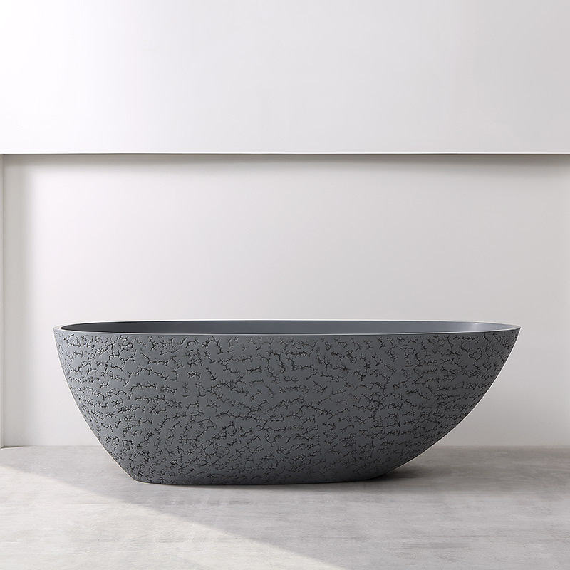 Hersteller: Textured Stone, freistehende Badewanne aus Kunststein, XA-8806G