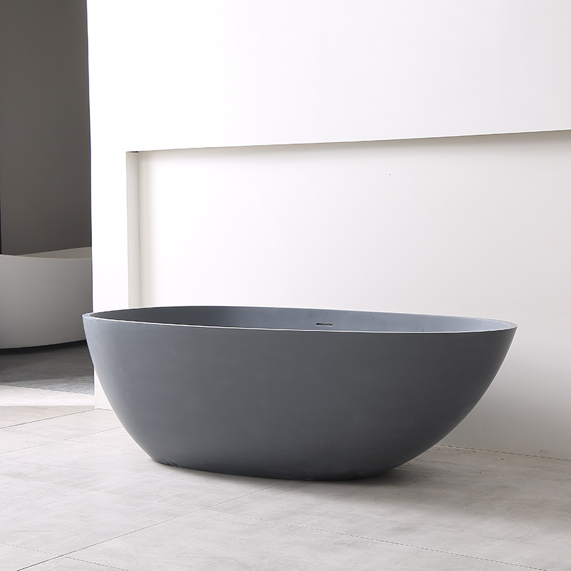 Manufacturer Textured Stone Freestanding Artificial Stone Bathtub XA-8806G